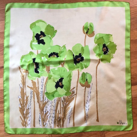 Vera Neumann Amazing Silk Square Scarf Piece of Art Poppy Flowers. 1968 - Picture 3 of 16